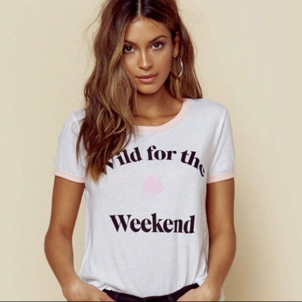 HP x2!✨Wildfox Women's White Wild Weekender Tee